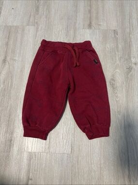 Lee Kids Maroon Dinosaur Jogger Sweatpants - Comfortable Everyday Bottoms